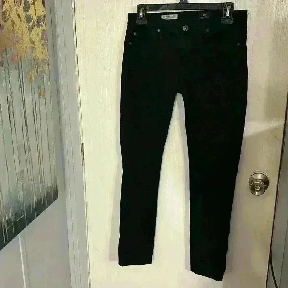 AG Adriano Goldschmeid the Stevie Ankle Slim Straight Leg Jean Black size 27R